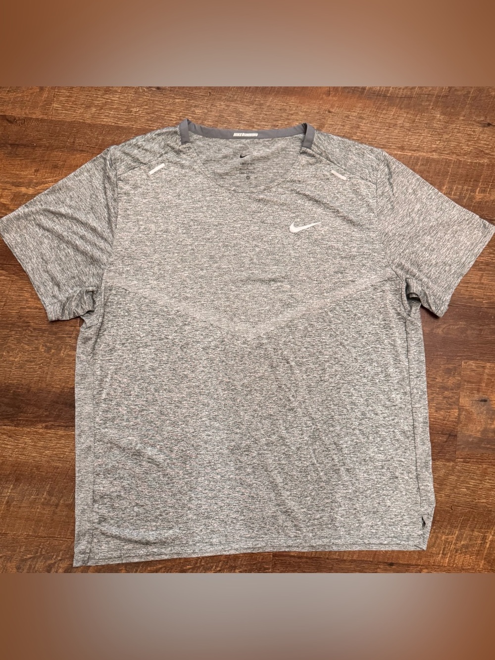 Nike Running Dri-FIT Gray Heather Short Sleeve Athletic Shirt Mens XL